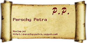 Perschy Petra névjegykártya